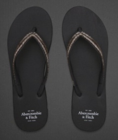 6 Abercrombie Embellished Flip Flops