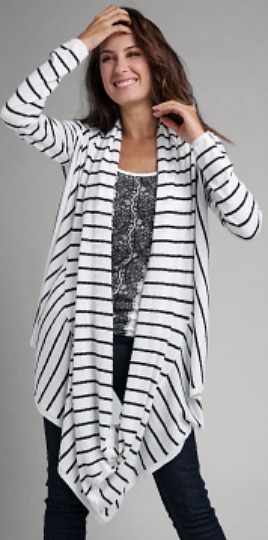 4 Jacob Striped Multi-Wrap Cardi