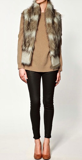 1 Zara Combined Fur Waistcoat