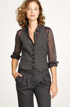 6 J.Crew Herringbone Vest