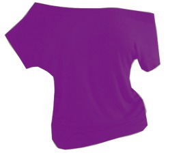 purpleon white top