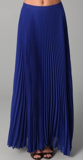 2 Alice + Olivia Cobalt pleated skirt