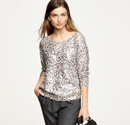 2 J.Crew Sequin Isabel Sweatshirt