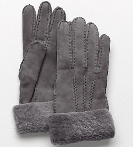 3. Coach New Shearling Suede Gloves