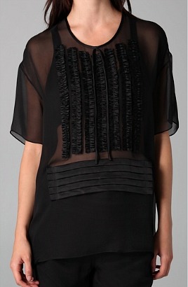 4 Alexander Wang Trompe L'Oeil Tuxedo Shirt