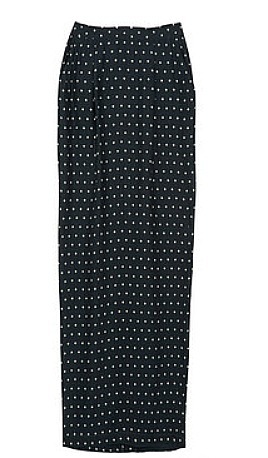 6 Steve Allen silk polka-dot maxi skirt