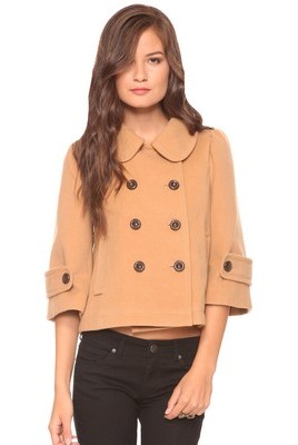 F21 Crop Pea Coat