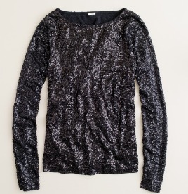 2 J.Crew Glimmer Long-sleeve Tee