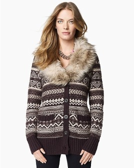 3 Juicy Couture Cardigan Coat with Faux Fur