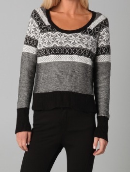 5 C&C California FairIsle Button Back Sweater