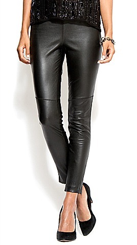 6 Mango Leather Trousers