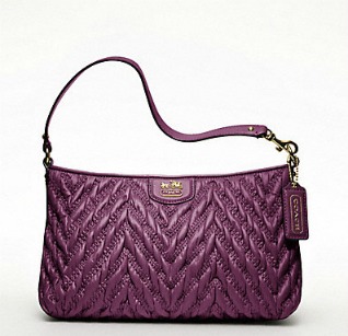 1 Coach Madison Qulited Chevron Nylon