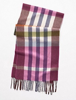 4 Coach Legacy Plaid Cashmere Scarf