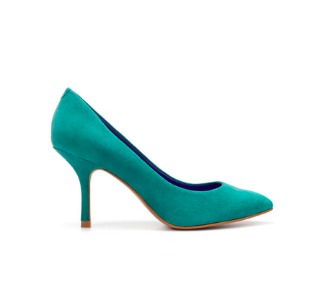 4 Zara Pointed Buckshin Court Shoe