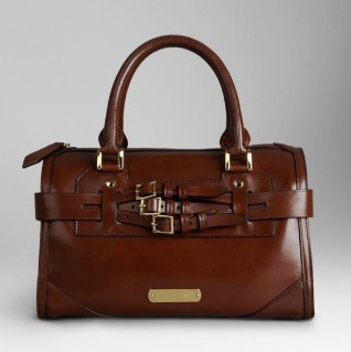5 Burberry Medium Bridle Leather Bowling Bag