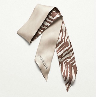 3. Coach Signature Zebra Ponytail Scarf with Rhinestones