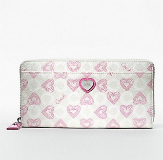 3. Coach Waverly Hearts Accordian Zip