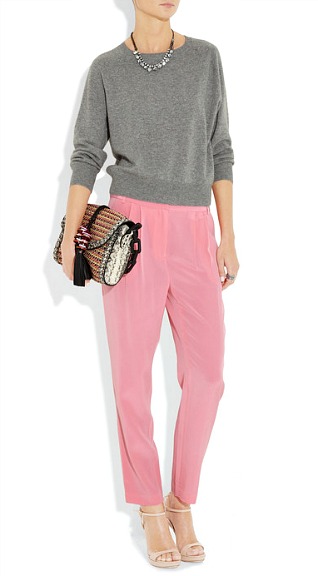 3. Tibi Tapered Silk-Crepe Pants