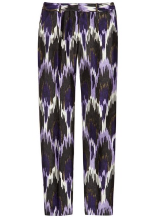 4. MICHAEL Michael Kors Ikat-Print Silk-Blend Pants