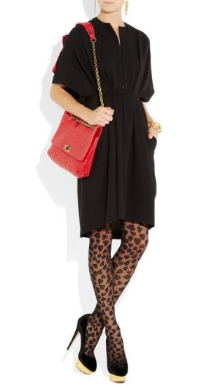 5. Yves Saint Laurent Heart-print Sheer Tights