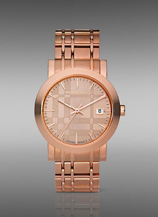 7. Burberry 38mm Rose Gold-Plated Watch