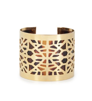 2 BCBG MaxAzria Tortoiseshell Cutout Cuff Bracelet