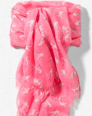 4. Zara Bird Print Neck Scarf