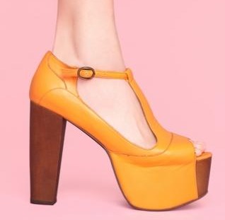 Nasty Gal Orange Platforms