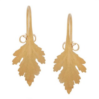 1. Alex Monroe Gold Leaf Earrings