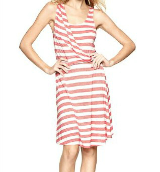4. Gap Asymmetrical Striped Dress