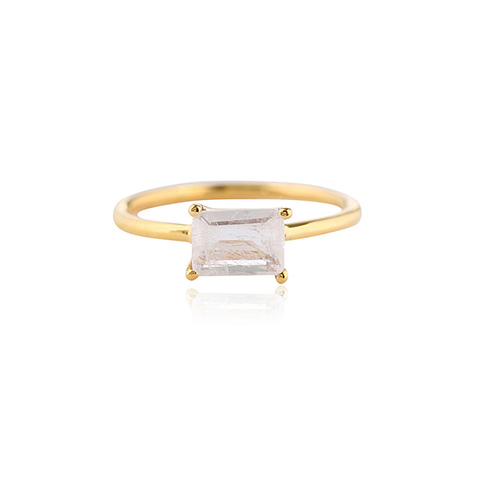 Baguette-Ring-Moonstone-Gold