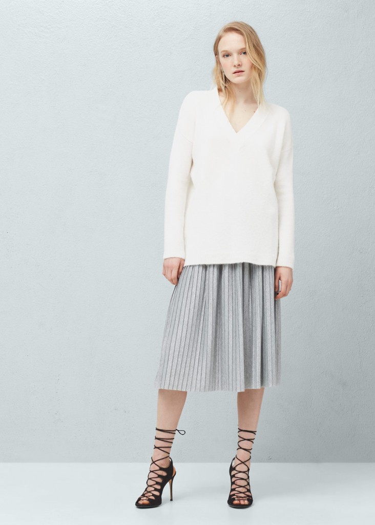 mango metallic skirt