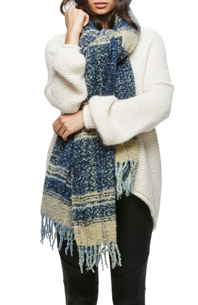 4. Free People Loveland Plaid Fringe Scarf