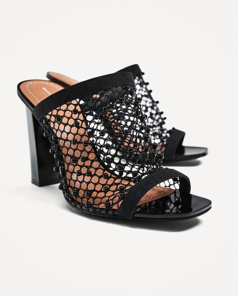 3. Zara High Heel Mesh Sandal