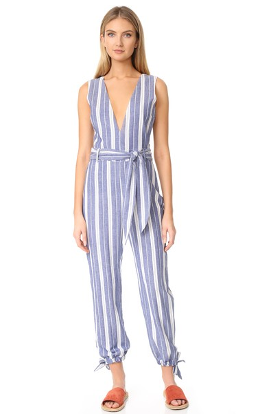 9. Striped Jump suit