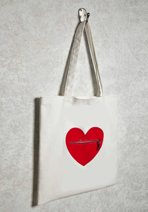 Faux Leather Heart Tote Forever21