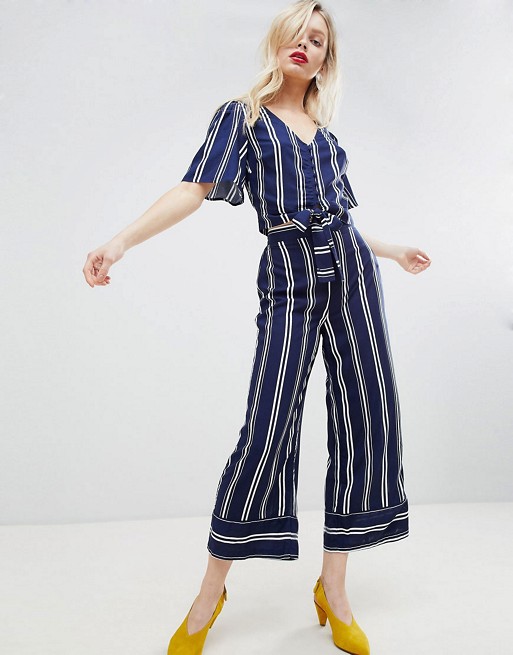 Style Nine To Five_Two Pieces You Can Wear To The Office_New Look Stripe Tie Front Top & Trousers (1)