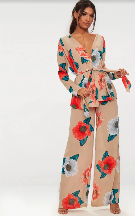 Style Nine To Five_Two Pieces You Can Wear To The Office_Nude Large Floral PLT