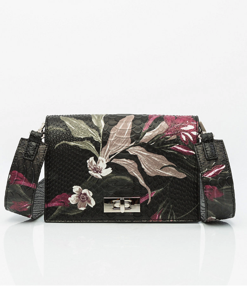 SNTF_Florals for Fall_Le Chateau Snake Embossed Floral Bag