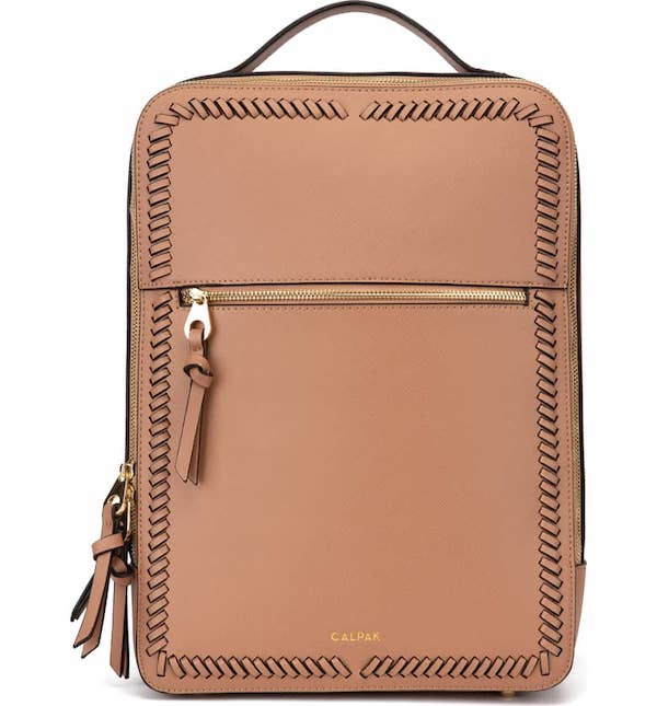 Kaya Faux Leather 15-Inch Laptop Backpack