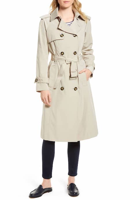 Long Double Breasted Trench Coat LONDON FOG