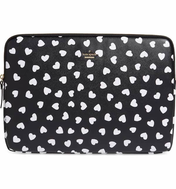 heartbeat faux leather universal laptop sleeve KATE SPADE NEW YORK